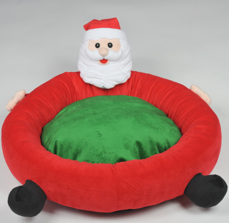 Christmas pet accessories products soft cushion cat dog pet bed
