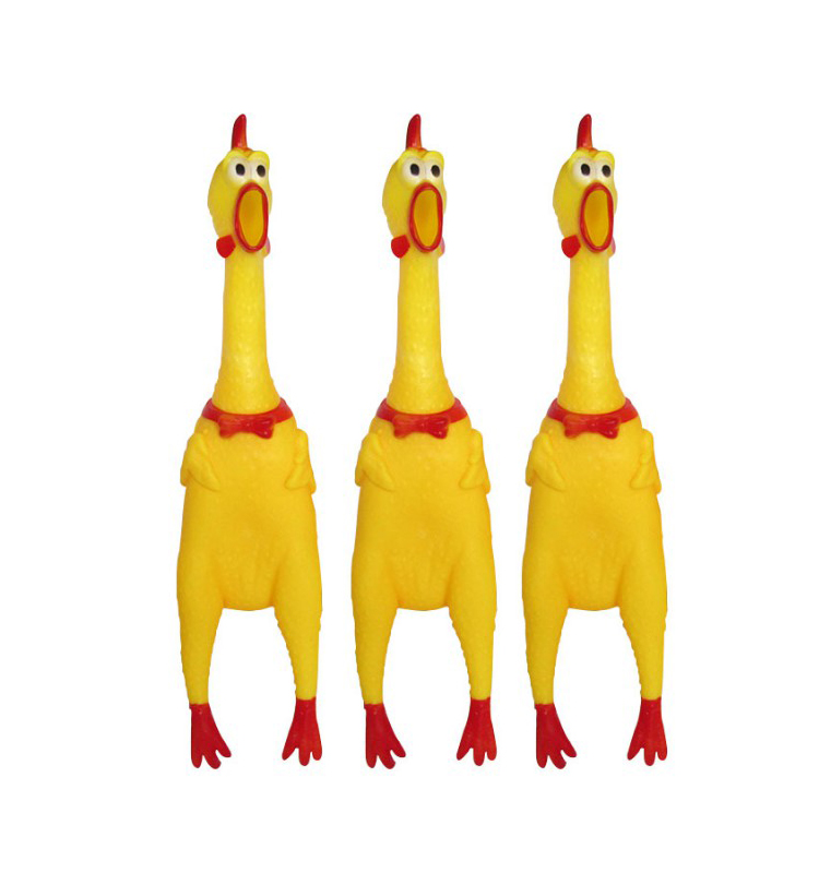 Pet products yellow screaming chicken interactive dog cat toy