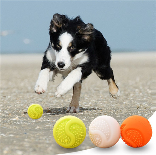USB Rechargeable Glowing Streak Dog Ball Blinking Pet Play LED Dog Ball Toys
