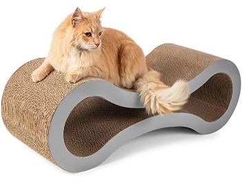 Wholesale 8 Shaped Cardboard Cat Scratcher Lounge with Catnip