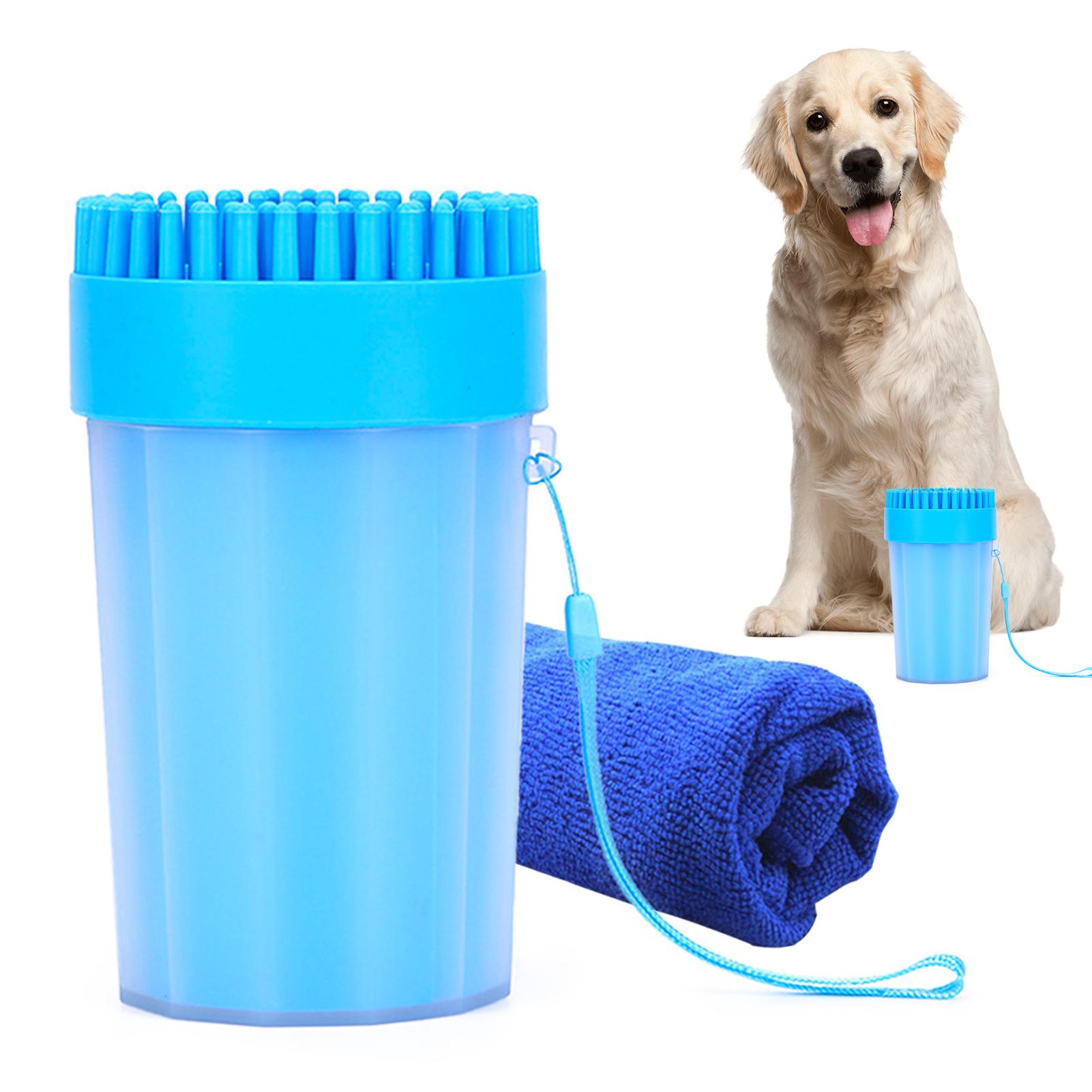 Dog Paw Cleaner for Dogs 2 in 1 Silicone Paw Cleaner Dog Paw Washer Dog Grooming Soft Bristles Portable Dog Cleaning Brush for Puppy Cats with Mud Claws