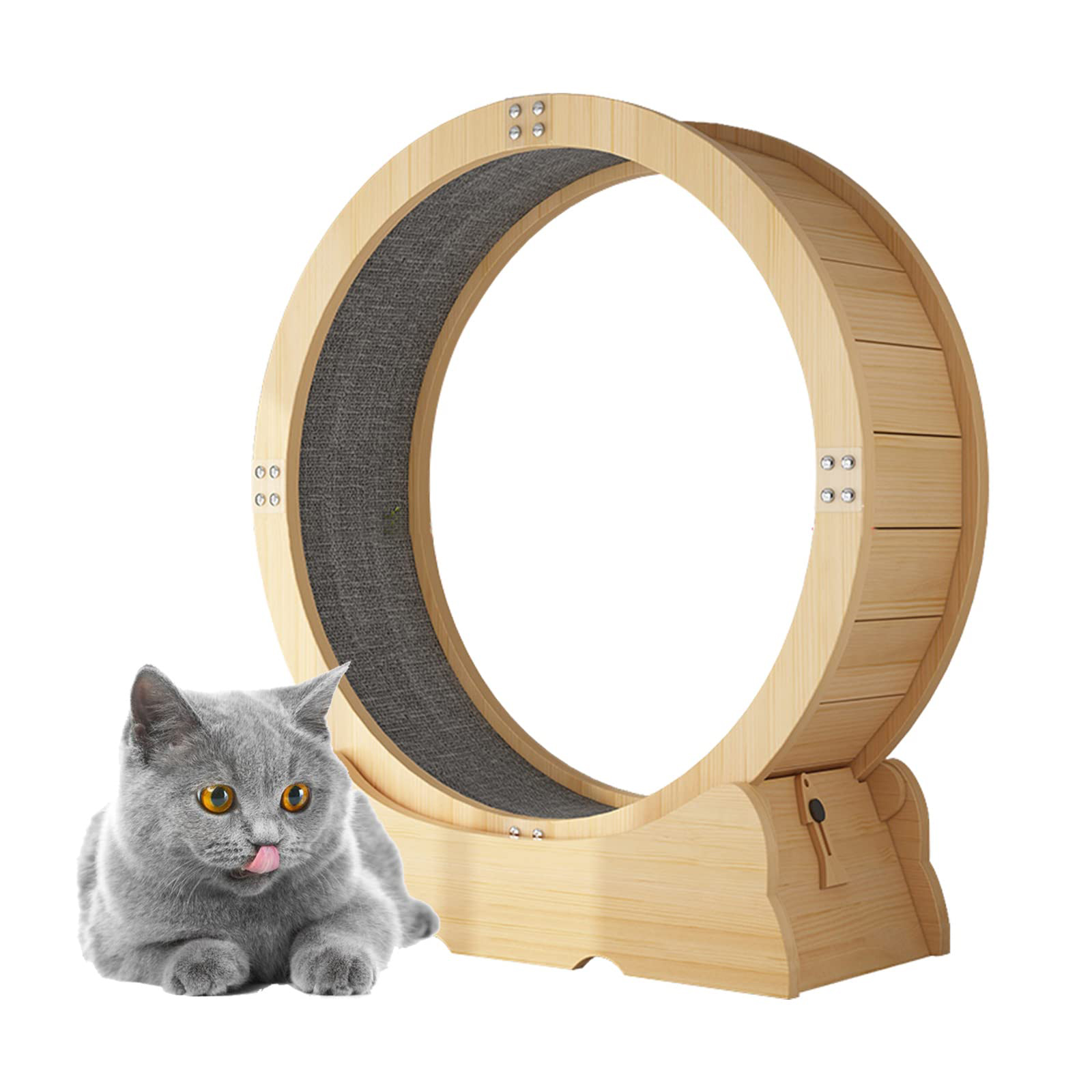 Pet items large size solid wood silent treadmill cat wheel cat running wheel exercise for 1.5cm wood board