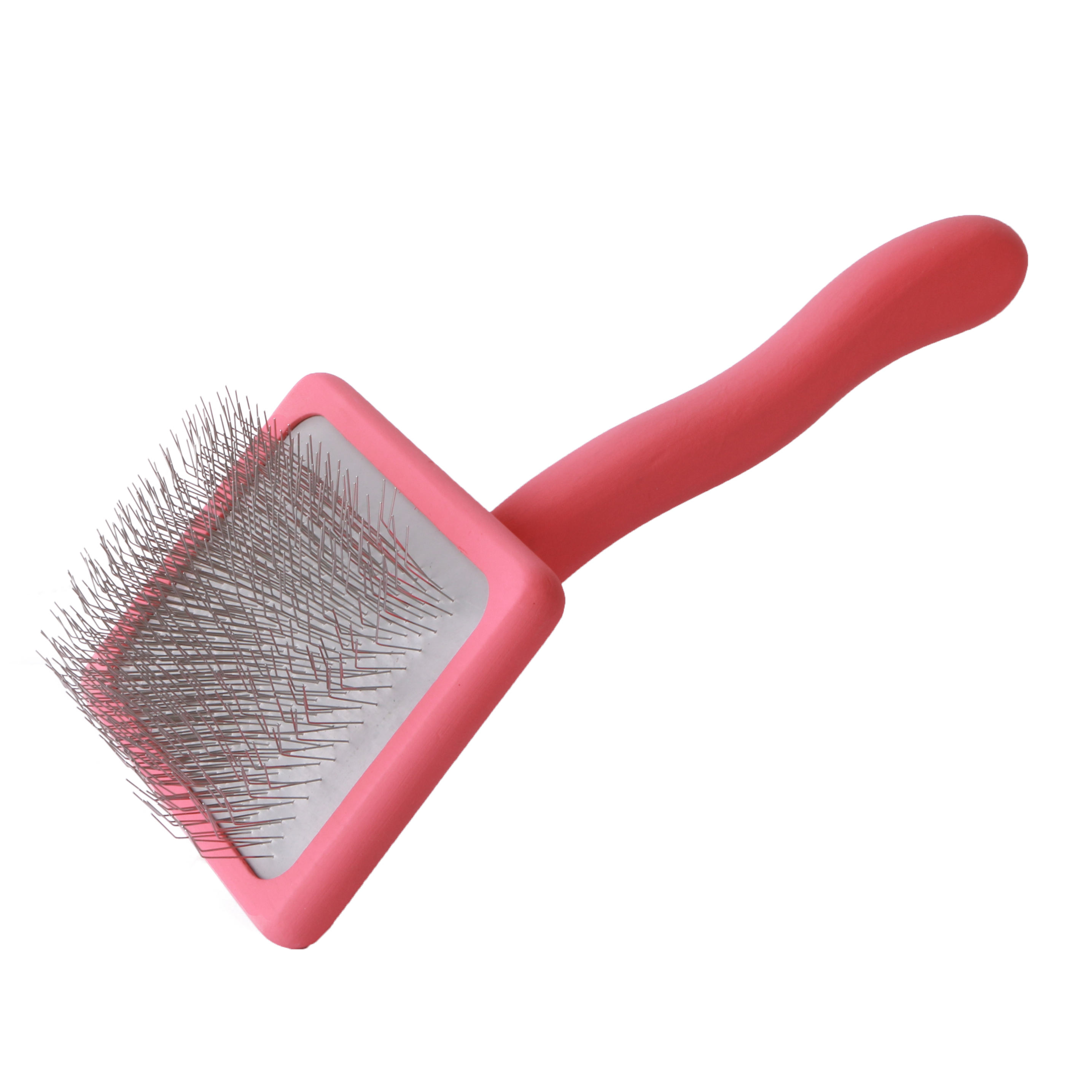 Pet Slicker Brush Painless Pet Deshedding Cat Hair Remover Stainless Steel Pin Brush Wooden Dog Slicker Brush