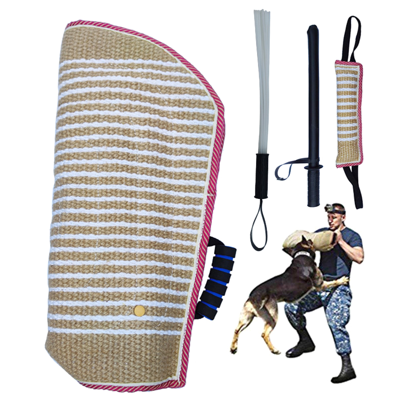 Professional Dog Bite Training Set Dog Bite Sleeve Arm with Whip Agitation Stick for Dogs Training Protection for Biting