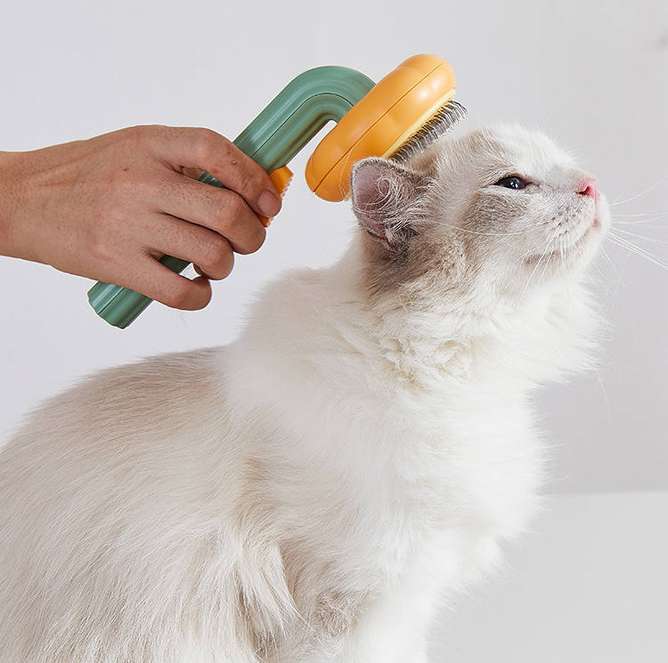 Deshedding Tool Massage Comb Cleaning Slicker Hair Removal Pet Grooming Tool Cat Self Groomer Wall Corner Cleaning Brush