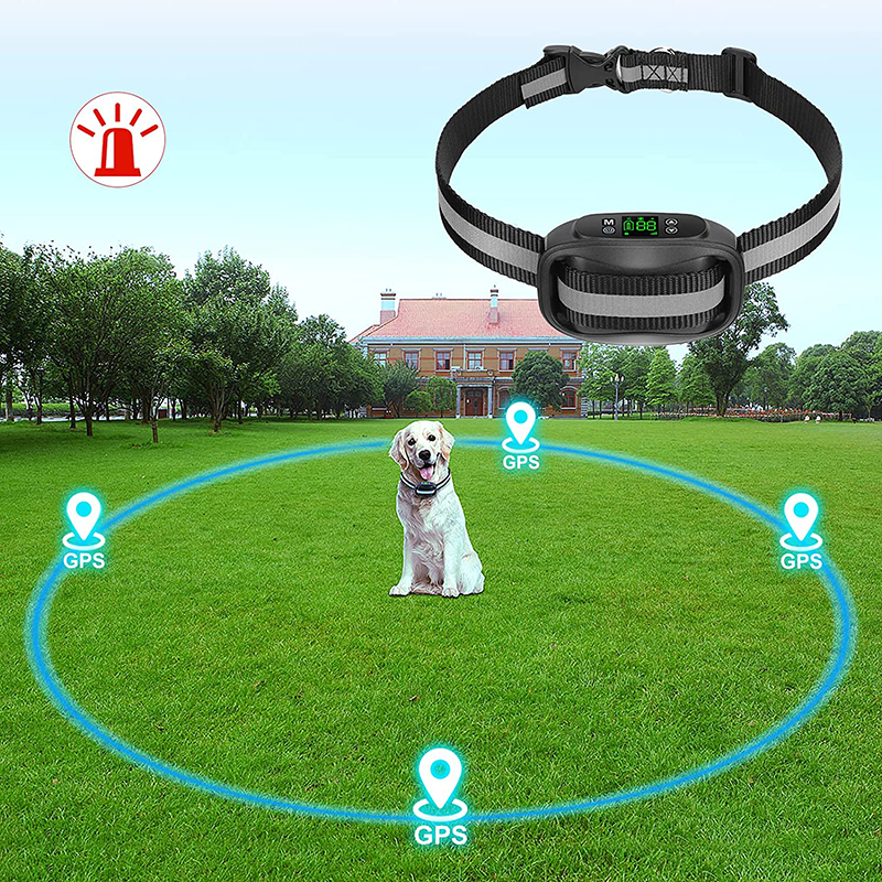 GPS Wireless Dog Fence, 2023 Upgraded Electric Pet Containment System, Waterproof and Rechargeable Collar