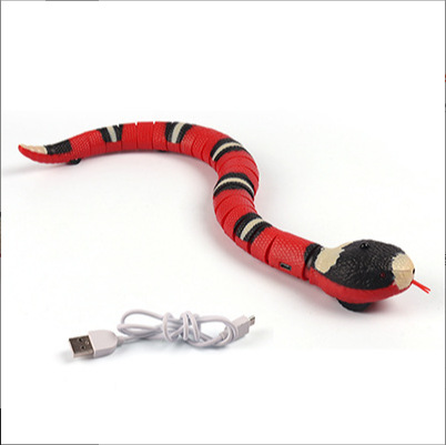 Popular Automatic Interactive Smart Sensing Snake Usb Rechargeable Remote Control Cat Teaser Toy