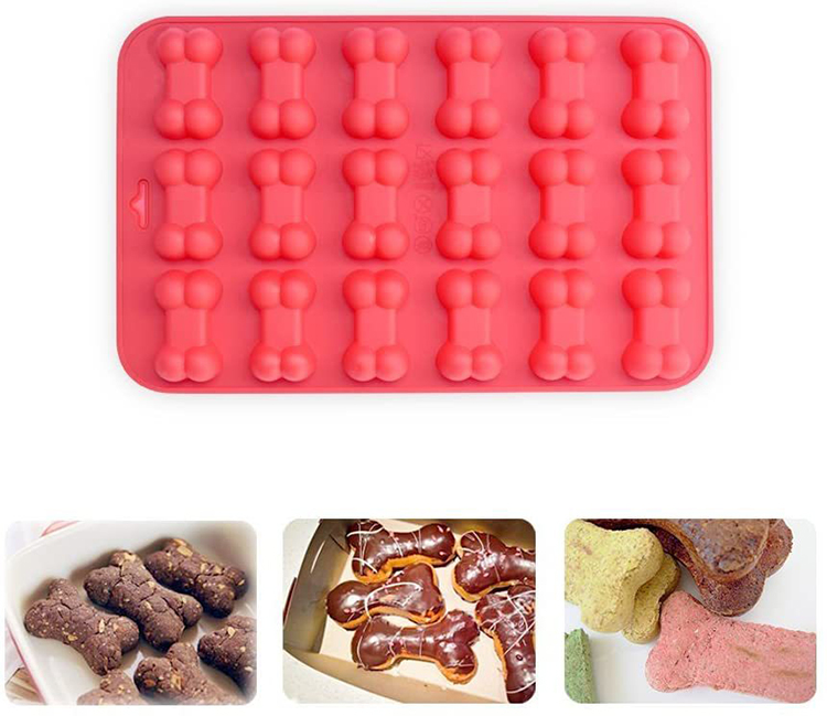 Puppy Dog Paw and Bone Silicone Molds Baking Tool Non-Stick Food Grade Silicone Cake Molds for Dog Treats