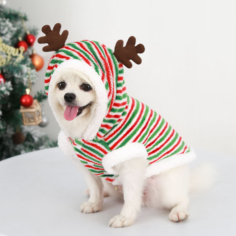 Wholesale Hot Selling Creative Luxury Comfortable Double-Sided Winter Christmas Pet Dog Clothes