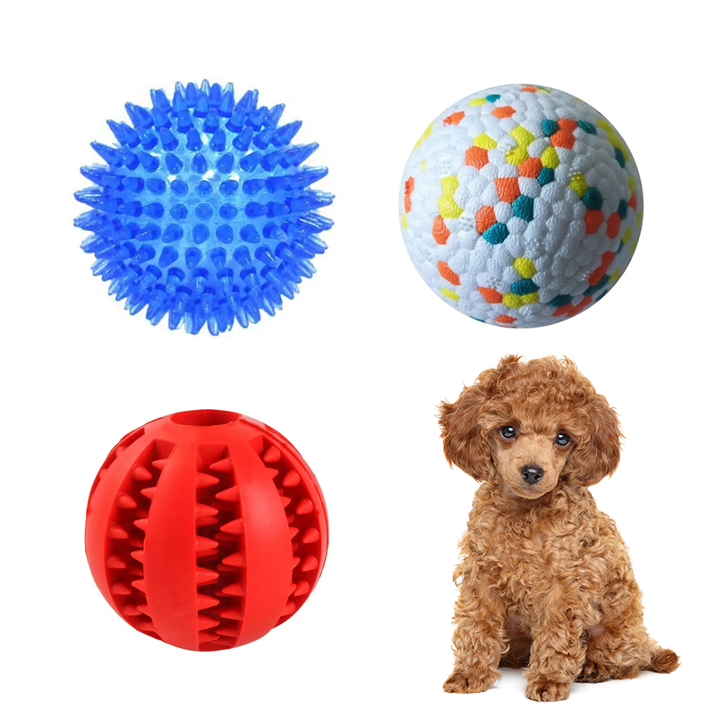 Customize Logo Indestructible Gravity Smart Training Teeth Clean Slow Feeder Piky Squeaky Ball Teeth Grinding Dog Ball Toy