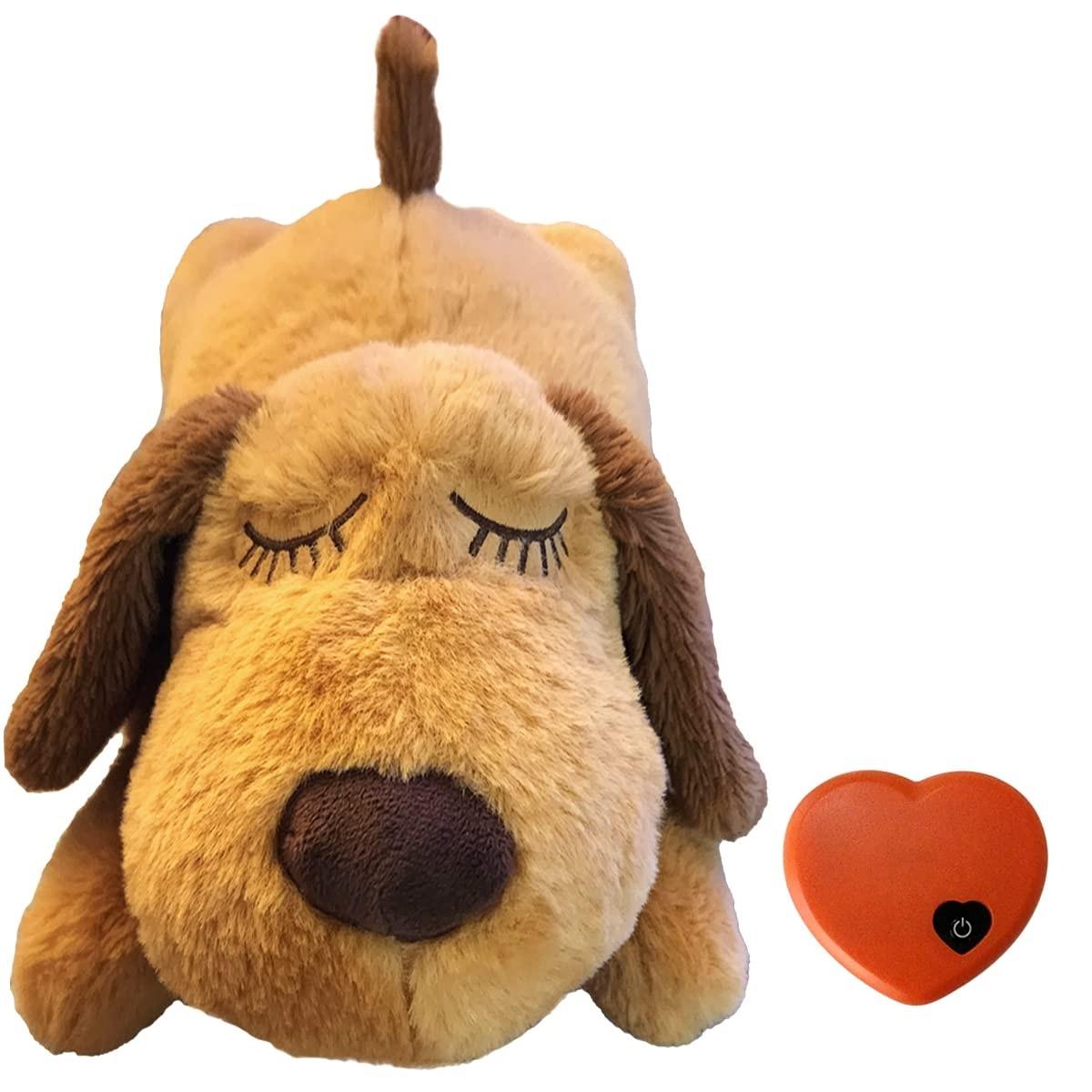 heartbeat dog toy for puppy heartbeat stuffed animal Squeaky Toy Dogs Pet Anxiety Relief and Calming Aid Plush Dog Heartbeat Toy