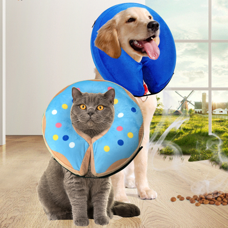 New Dog Cone After Surgery, Protective Inflatable Collar, Blow Up Dog Collar, Pet Recovery Collar for Dogs and Cats Soft
