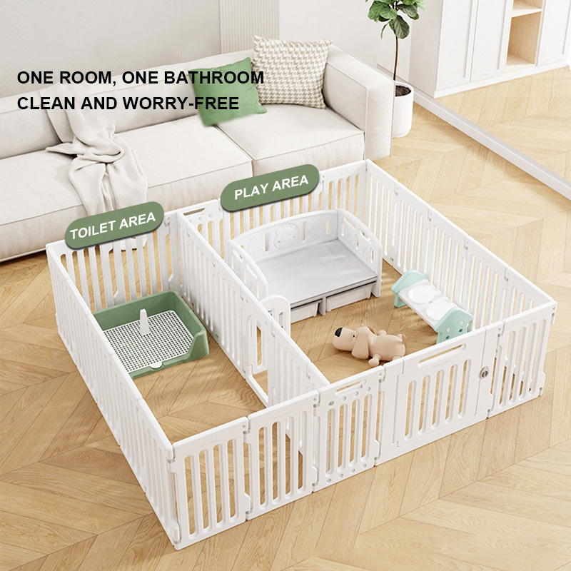 Indoor Expandable Durable Portable Firm Waterproof Large Space Safety Folding Wood Pet Playpen