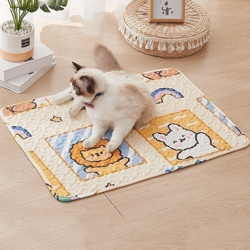 Warm Premium Pet Blanket Comfortable Sleeping Pet Cushion Waterproof Printed reusable cooling Pet floor mat