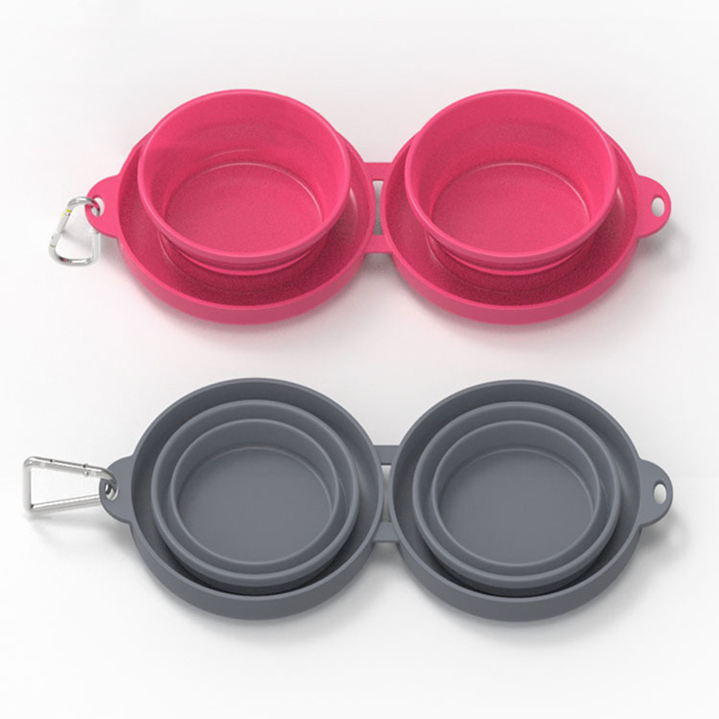 OEM ODM New Design Custom Multi-Color Portable Luxury travel outdoor portable foldable silicone pet bowl