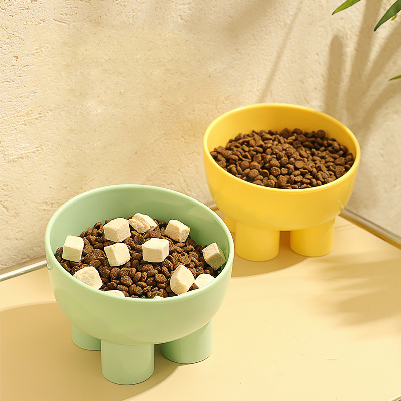 New Design High Quality 450ml Safe Food-Grade Material Round Luxury Non-Slip Tilted pet Bowl