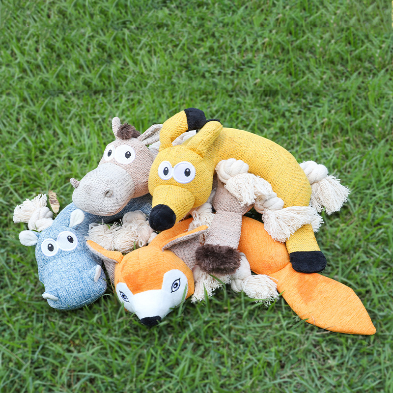 New Arrivals High-Quality Recycled Clean Gums Relieve Boredom Bite-Resistant Pet Chew Plush Toys