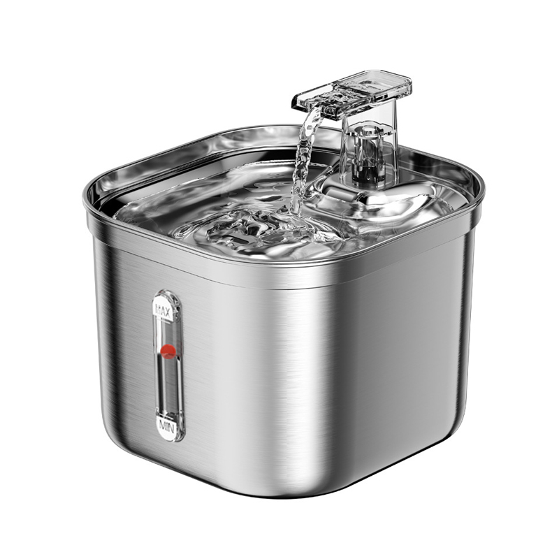 Hot Stainless Steel Cat Water Fountain Pet Water Fountain for Multiple Cats Ultra-Quiet Pump Automatic Dog Dispenser Water Bowl