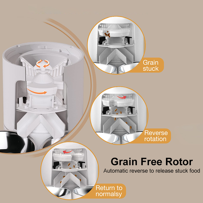 Automatic Cat Feeder for 2 Cats 5G WiFi Pet Feeder Dispenser APP Control 10S Voice Recorder Timed Cat Feeder with Double Bowl 6L Automatic Cat Feeder for 2 Cats 5G WiFi Pet Feeder Dispenser APP Control 10S Voice Recorder Timed Cat Feeder with Double Bowl 6L